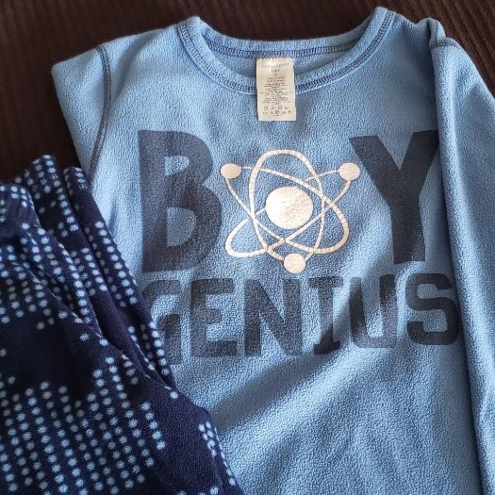 Lands End Fleece Pajamas Boy